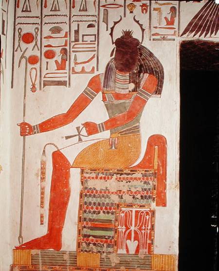 The god, Khepri, from the Tomb of Nefertari, New Kingdom from Egyptian
