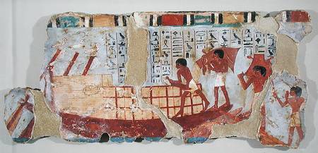 Loading grain, from the Tomb of Unsou, East Thebes, New Kingdom from Egyptian