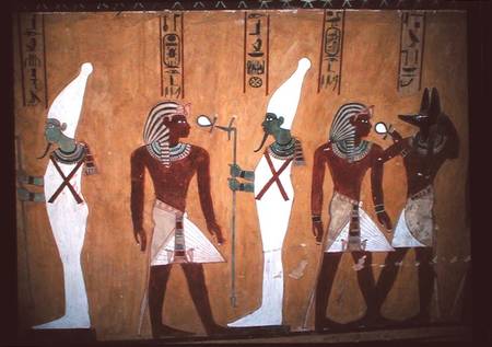 Mural in the tomb of Thutmosis IV (c.1400-1390 BC) from Egyptian