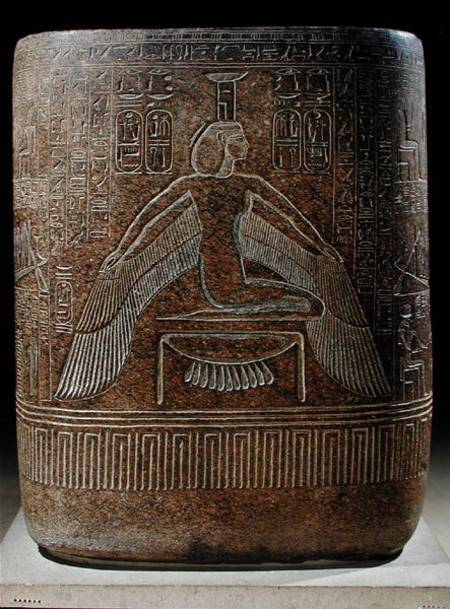 Nephthys protecting the pharaoh, from the sarcophagus of Ramesses III (c.1854-1153 BC) from his tomb from Egyptian