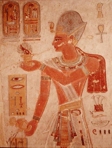 Ramesses III (c.1184-1153 BC) in battle dress, from the Tomb of Ramesses III, New Kingdom from Egyptian