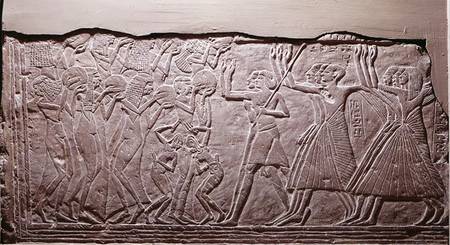 Relief depicting a funeral cortege, from Saqqara from Egyptian