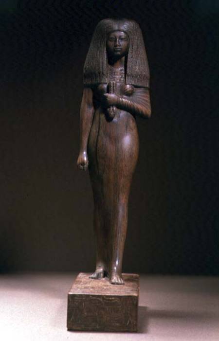 Statuette of the Tuya, head of the harem of Min, New Kingdom from Egyptian