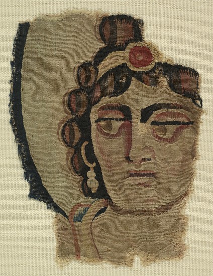 Fragment of a Woman's Head, Coptic from Egyptian School