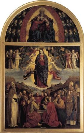 Himmelfahrt Mariae mit den Heiligen Ambrosius, Augustinus, Gervasius und Prothasius