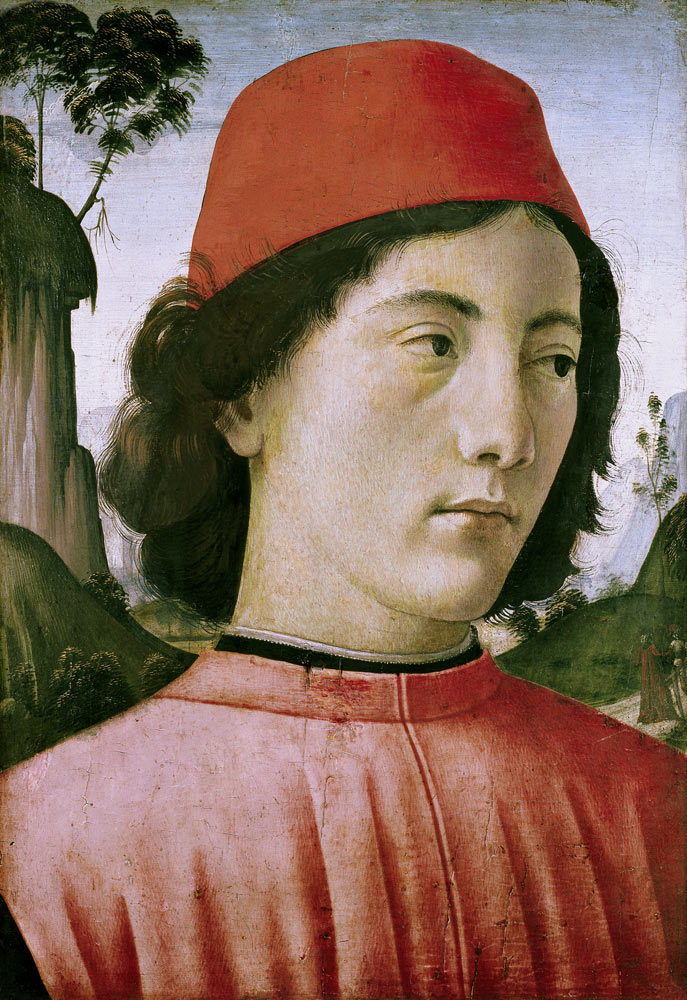 Portrait of a Young Man from  (eigentl. Domenico Tommaso Bigordi) Ghirlandaio Domenico