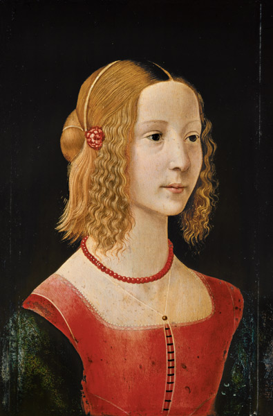 Bildnis eines jungen Mädchens. from  (eigentl. Domenico Tommaso Bigordi) Ghirlandaio Domenico