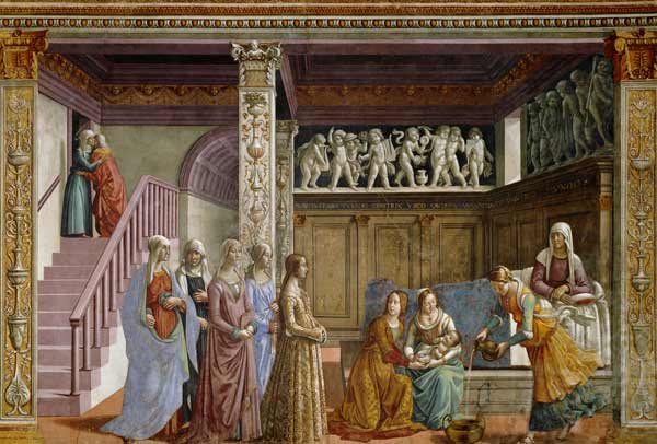 Birth of Mary from  (eigentl. Domenico Tommaso Bigordi) Ghirlandaio Domenico