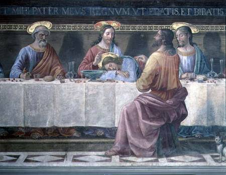 Detail from the Last Supper from  (eigentl. Domenico Tommaso Bigordi) Ghirlandaio Domenico
