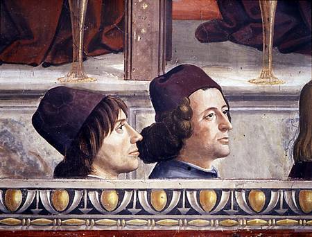 Portraits of Matteo Franco and Luigi Pulci (1432-84) from the Cycle of the Life of St. Francis from  (eigentl. Domenico Tommaso Bigordi) Ghirlandaio Domenico