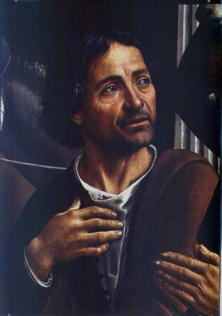 Self portrait (detail from altarpiece) from  (eigentl. Domenico Tommaso Bigordi) Ghirlandaio Domenico