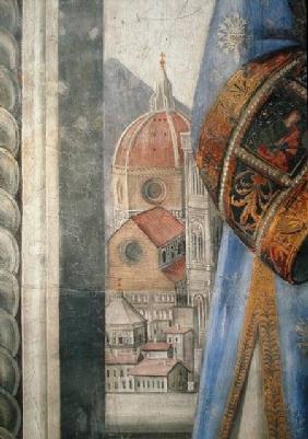 The duomo, detail from the fresco in the Sala dei Gigli