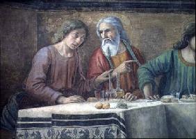 The Last Supper, detail of two disciples, from the Refectory of the monastery