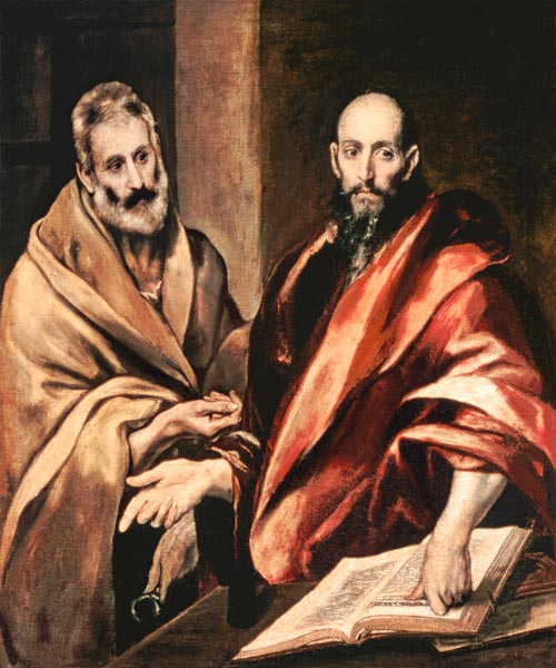 Die Apostel Petrus und Paulus from (eigentl. Dominikos Theotokopulos) Greco, El