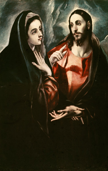 Christ bids farewell to Mary from (eigentl. Dominikos Theotokopulos) Greco, El