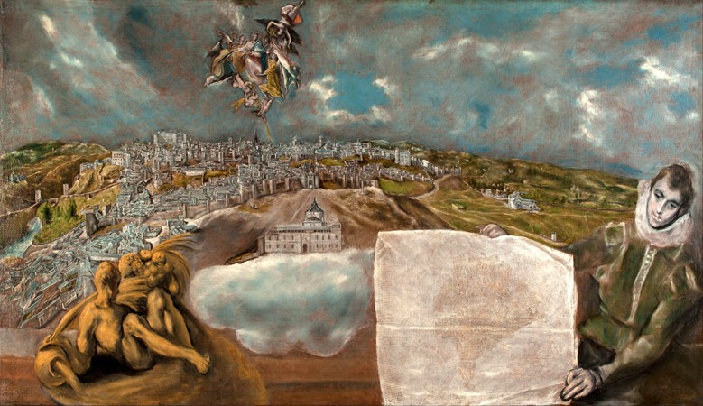 View and Plan of Toledo from (eigentl. Dominikos Theotokopulos) Greco, El