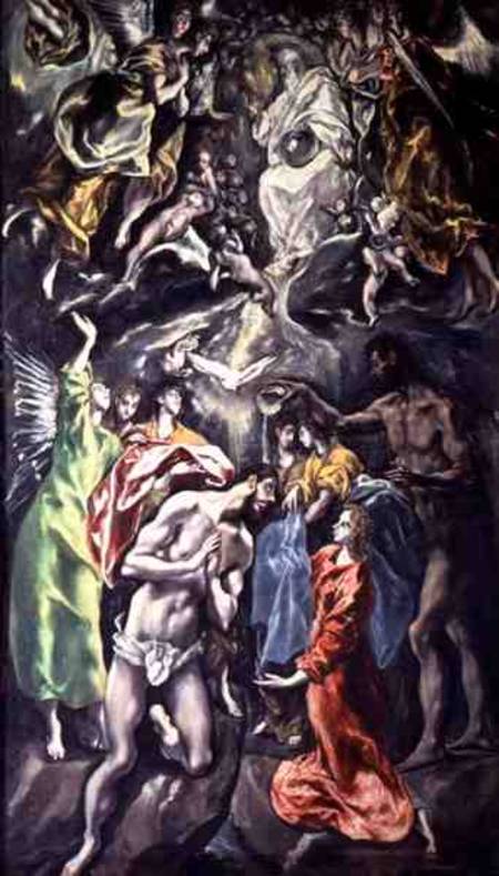 The Baptism of Christ from (eigentl. Dominikos Theotokopulos) Greco, El