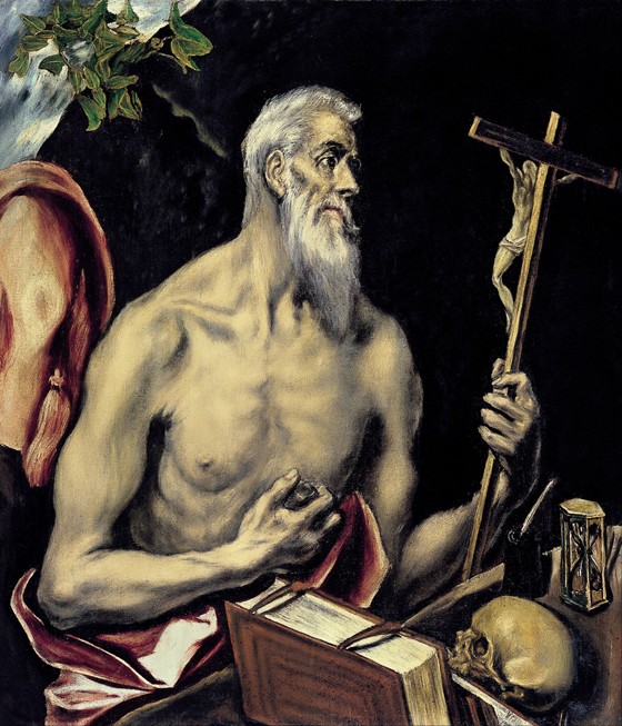 The Repentant Saint Jerome from (eigentl. Dominikos Theotokopulos) Greco, El