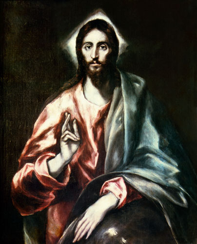 Christus der Erlöser Apostolado-Tafel from (eigentl. Dominikos Theotokopulos) Greco, El