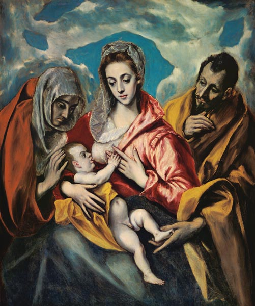 Die Heilige Familie mit der hl. Anna. from (eigentl. Dominikos Theotokopulos) Greco, El