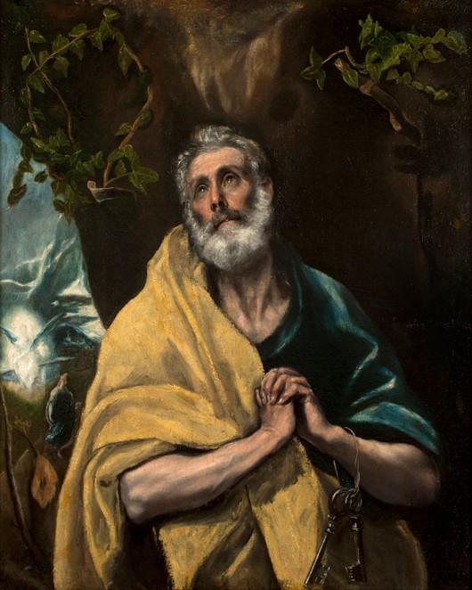 Saint Peter in Tears from (eigentl. Dominikos Theotokopulos) Greco, El