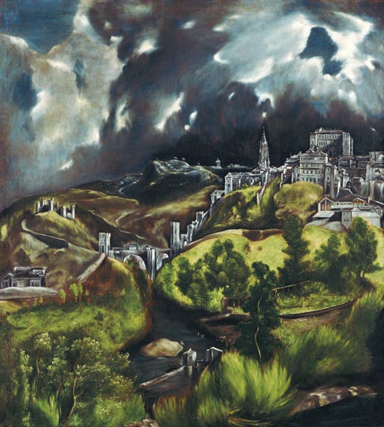 Blick auf Toledo from (eigentl. Dominikos Theotokopulos) Greco, El