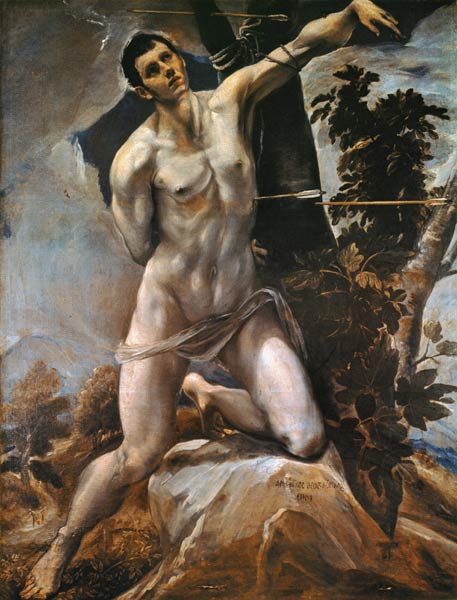El Greco / St Sebastian / Painting from (eigentl. Dominikos Theotokopulos) Greco, El