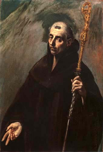 Heiliger Benedikt from (eigentl. Dominikos Theotokopulos) Greco, El