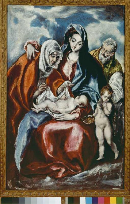 Die hl. Familie mit der hl. Anna und dem jungen Johannes d.T. from (eigentl. Dominikos Theotokopulos) Greco, El