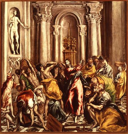 Jesus Driving the Merchants from the Temple from (eigentl. Dominikos Theotokopulos) Greco, El