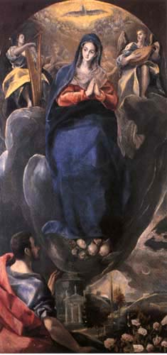 Maria Immakulata mit dem hl. Johannes Evangelist from (eigentl. Dominikos Theotokopulos) Greco, El