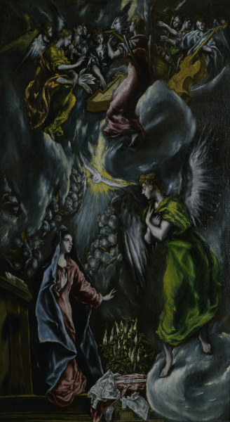 Annunciation to Mary from (eigentl. Dominikos Theotokopulos) Greco, El