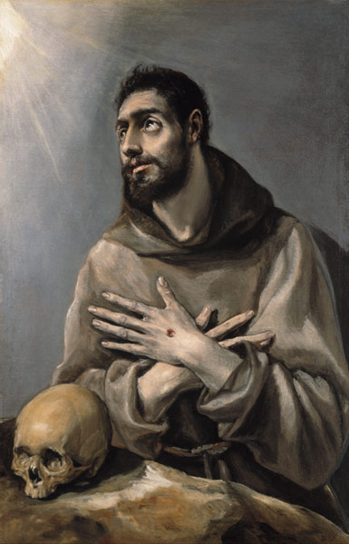 Saint Francis in ecstasy from (eigentl. Dominikos Theotokopulos) Greco, El