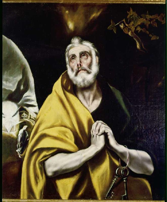 Der reuige hl. Petrus. from (eigentl. Dominikos Theotokopulos) Greco, El