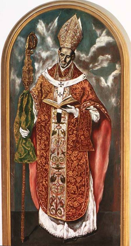 Saint Ildefonsus, a copy of the original in the Escorial from (eigentl. Dominikos Theotokopulos) Greco, El