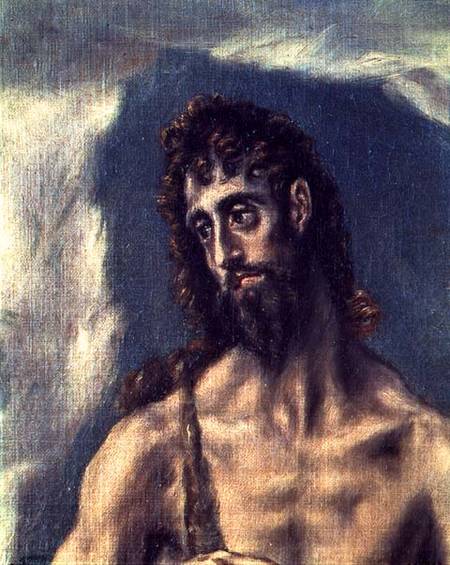 SS. John the Evangelist and John the Baptist, detail of the Baptist from (eigentl. Dominikos Theotokopulos) Greco, El