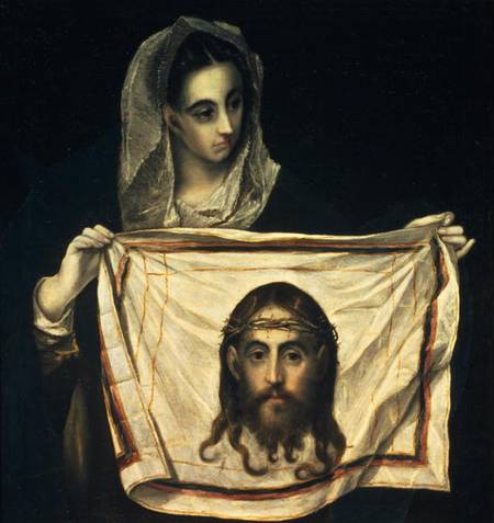 St.Veronica with the Holy Shroud from (eigentl. Dominikos Theotokopulos) Greco, El