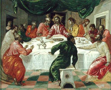 The Last Supper from (eigentl. Dominikos Theotokopulos) Greco, El