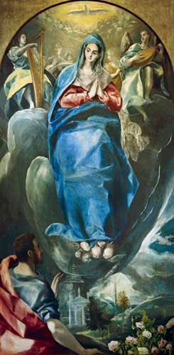 The Immaculate Conception Contemplated by St. John the Evangelist from (eigentl. Dominikos Theotokopulos) Greco, El