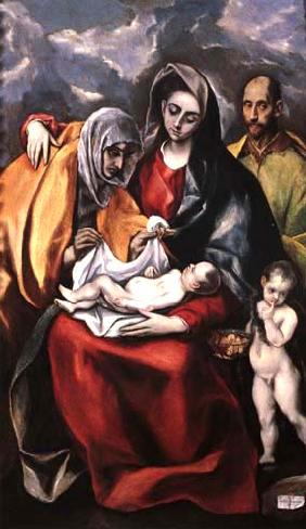Heilige Familie mit der hl. Anna und dem kleinen Johannes dem Täufer.