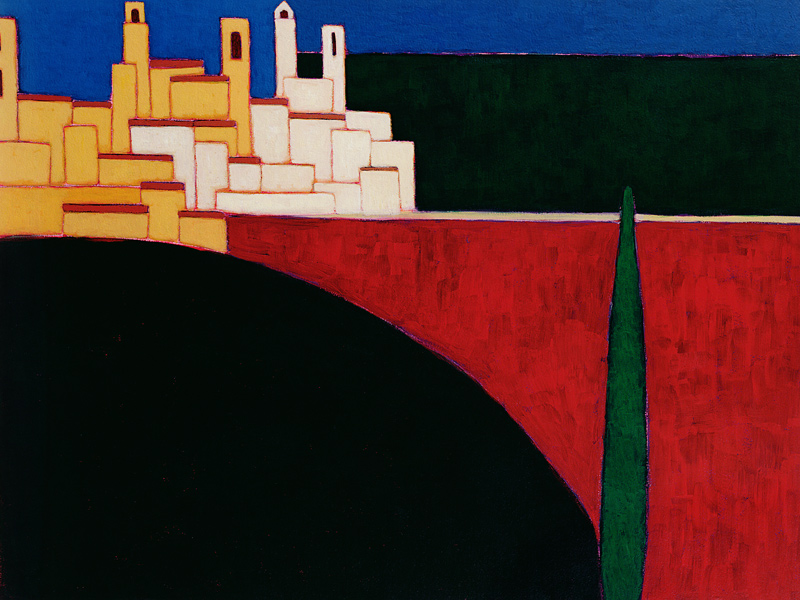San Gimignano, 1999 (acrylic on paper)  from Eithne  Donne