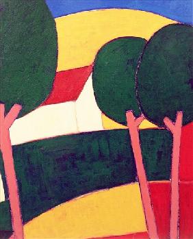 Provencal Paysage, 1997 (acrylic on paper) 