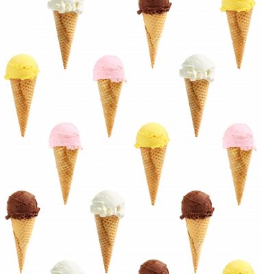 Seamless background of ice cream cones from Elena Elisseeva