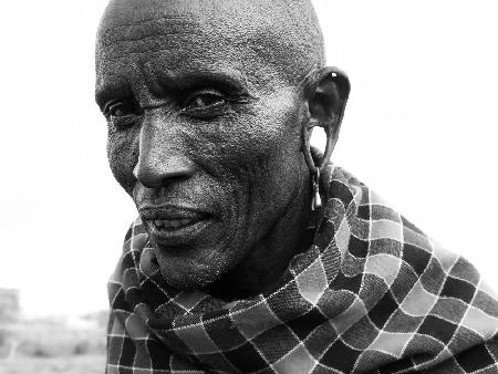 der Blick eines Massai-Mannes,Kenia