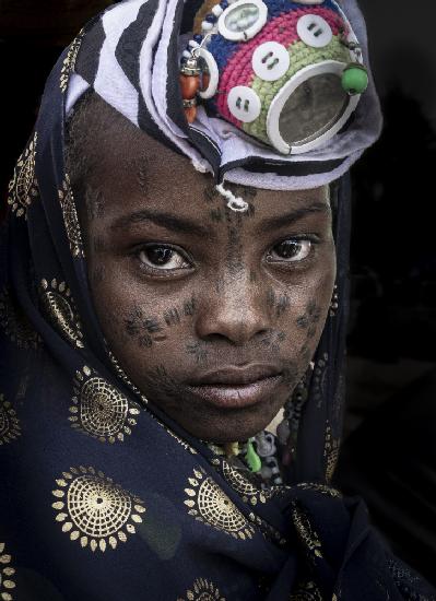 Fulani-Mädchen im Flüchtlingslager Niergui,Tschad