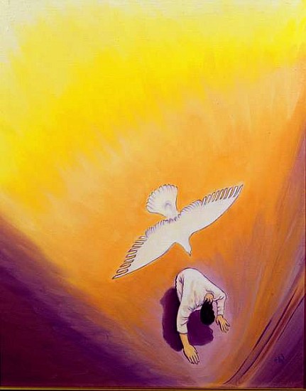 The same Spirit who comforted Christ in Gethsemane can console us, 2000 (oil on panel)  from Elizabeth  Wang