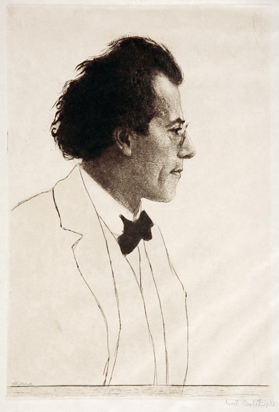 Gustav Mahler from Emil Orlik