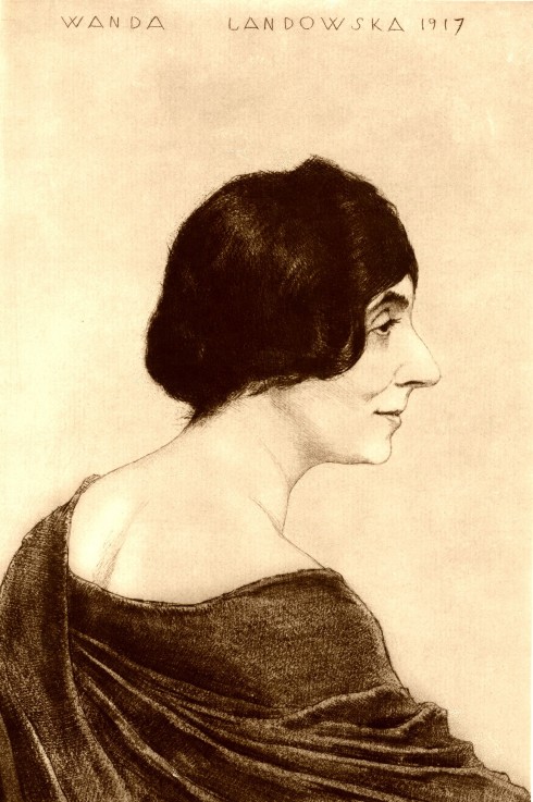 Portrait of Wanda Landowska (1879-1959) from Emil Orlik