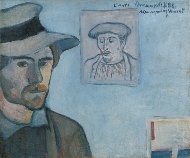 Self-portrait with Portrait of Gauguin from Emile Bernard