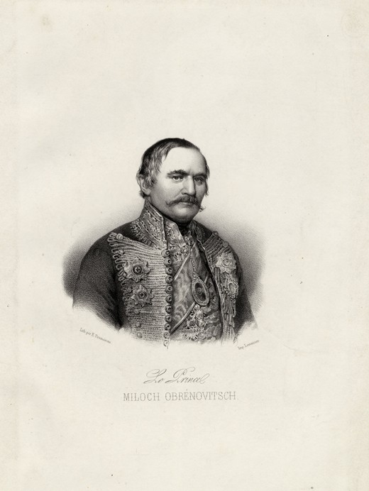 Miloš Obrenovic I (1780-1860), Prince of Serbia from Emile Desmaisons